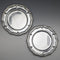 British vintage silver plate dessert plate pair diameter 21cm